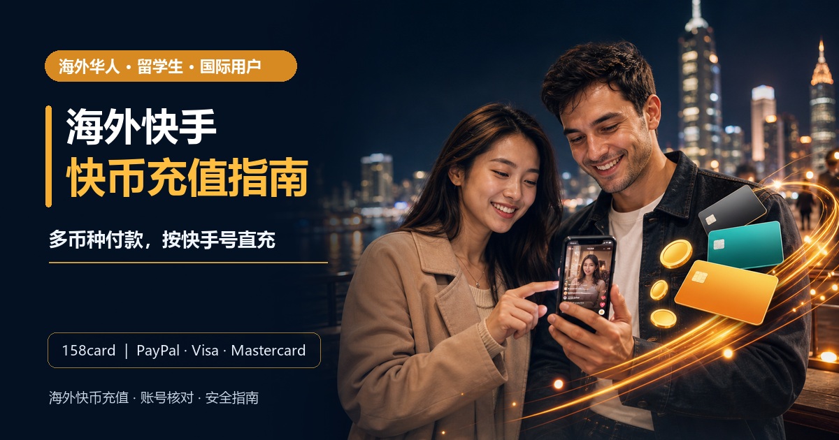 海外如何充值快手快币？多币种付款与快手号直充指南